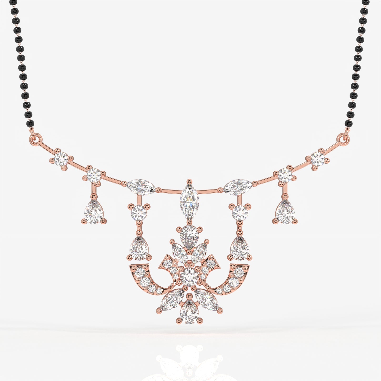 Women's Lab Grown Diamond 14K Gold Mangalsutra