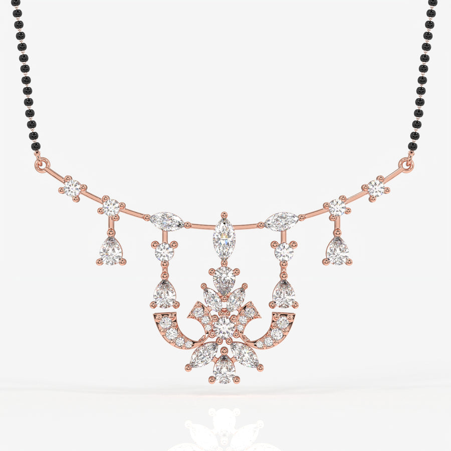 Women's Lab Grown Diamond 14K Gold Mangalsutra