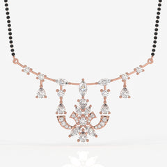 Women's Moissanite Diamond Sterling Silver Mangalsutra