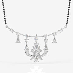 Women's Moissanite Diamond Sterling Silver Mangalsutra