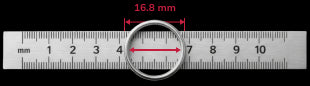 Measure ring size step 2